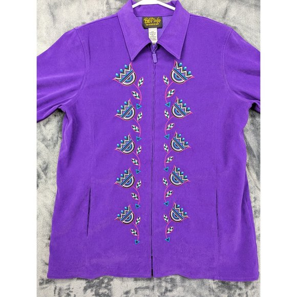 VTG Bob Mackie Western Jacket Size M Beaded Southwestern Artsy Rodeo USA Purple - Picture 5 of 16